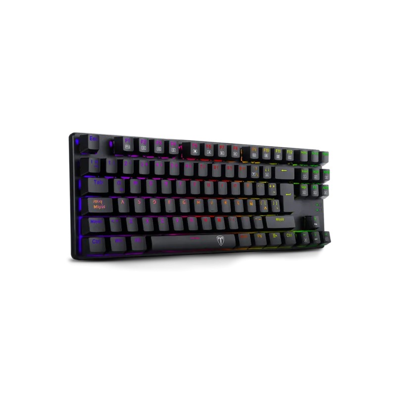 Teclado Gamer T-Dagger Bora RGB Mecánico Switch Blue Alámbrico Negro Español