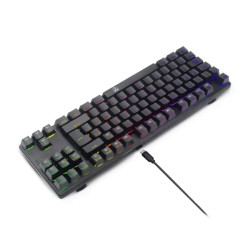Teclado Gamer T-Dagger Bora RGB Mecánico Switch Blue Alámbrico Negro Español