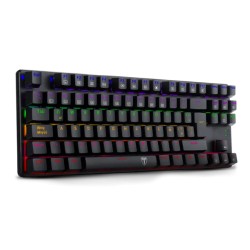 Teclado Gamer T-Dagger Bora Rainbow T-Tgk313 RGB Mecánico Switch Red Alámbrico Negro Español
