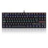 Teclado Gamer Redragon Kumara K552 Rainbow Mecánico Switch Blue Alámbrico Negro Español