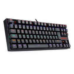 Teclado Gamer Redragon Kumara K552 Rainbow Mecánico Switch Blue Alámbrico Negro Español