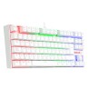Teclado Gamer Redragon Kumara K55 LED RGB Mecanico Alámbrico Blanco (Español)