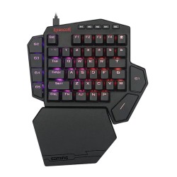 Teclado Gamer Redragon Diti K585 RGB One Handed Mecanico Switch Outemu Blue Alámbrico Negro (Inglés)