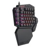 Teclado Gamer Redragon Diti K585 RGB One Handed Mecanico Switch Outemu Blue Alámbrico Negro (Inglés)