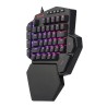 Teclado Gamer Redragon Diti K585 RGB One Handed Mecanico Switch Outemu Blue Alámbrico Negro (Inglés)