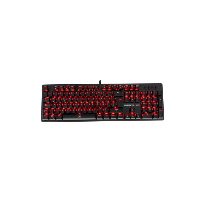 Teclado Gamer Primus Ballista 100T Alámbrico LED USB Mecanico Brown Switch Negro