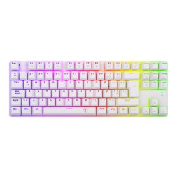 Teclado Gamer Mecánico Blanco Bora White T-TGK315 T-Dagger Red Switch