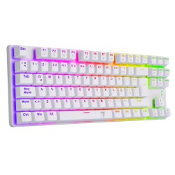Teclado Gamer Mecánico Blanco Bora White T-TGK315 T-Dagger Blue Switch