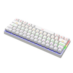 Teclado Gamer Mecánico Blanco Arena White T-TGK321 T-Dagger Brown Switch