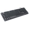Teclado Gamer Manhattan Alambrico, Espanol, RGB, 19 teclas anti-ghosting, base metalica, cable 1.5 m, Color Negro