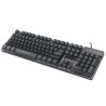 Teclado Gamer Manhattan Alambrico, Espanol, RGB, 19 teclas anti-ghosting, base metalica, cable 1.5 m, Color Negro