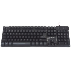 Teclado Gamer Manhattan Alambrico, Espanol, RGB, 19 teclas anti-ghosting, base metalica, cable 1.5 m, Color Negro