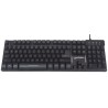 Teclado Gamer Manhattan Alambrico, Espanol, RGB, 19 teclas anti-ghosting, base metalica, cable 1.5 m, Color Negro
