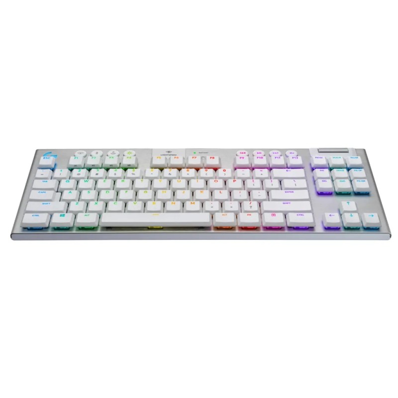 Teclado Gamer Logitech G915 Tkl Lightspeed Wireless RGB Blanco