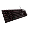 Teclado Gamer Logitech G413 Alámbrico USB Mecanico Negro, Rojo