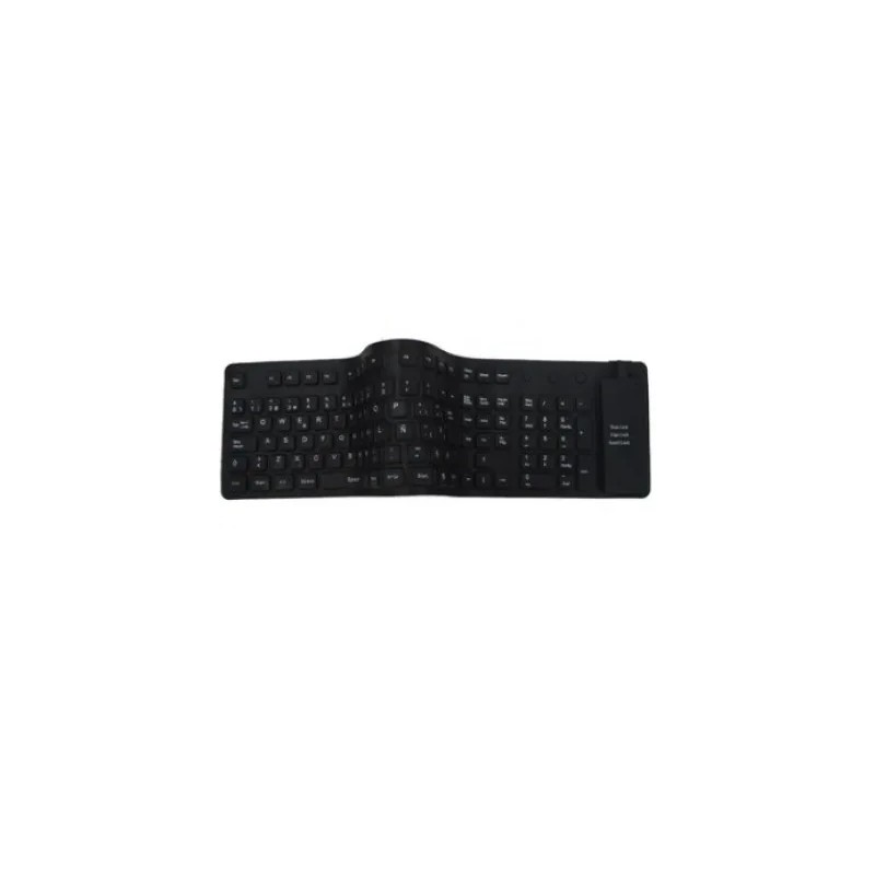 Teclado Brobotix Flexible 801935 Alámbrico USB + Ps/2 Negro (Español)