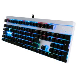 Teclado Batauro Beliarde Mecánico Switch Blue Alámbrico RGB Español Negro