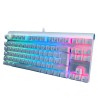 Teclado Batauro Aubrac Mecánico Switch Red TKL Alámbrico RGB Español Blanco