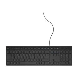 Teclado Alambrico Dell, Usb, Altura Ajustable, Color Negro