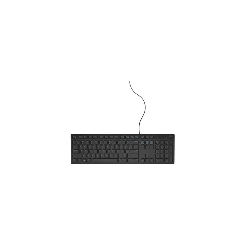 Teclado Alambrico Dell, Usb, Altura Ajustable, Color Negro