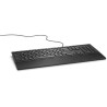 Teclado Alambrico Dell, Usb, Altura Ajustable, Color Negro