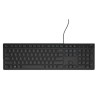 Teclado Alambrico Dell, Usb, Altura Ajustable, Color Negro