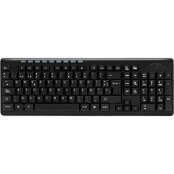 Teclado Acteck TI215 Inalambrico, Multimedia, USB, Negro