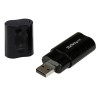 Tarjeta de Sonido Estereo USB Externa Conversor Negro