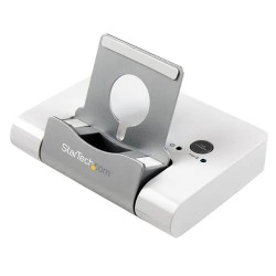 StarTech.com Concentrador USB 3.0 de 3 Puertos - Hub con Puerto de Carga Rápida (2,1A) Base para Portátiles y Tablets con Window
