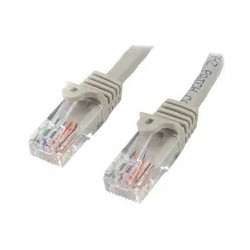 StarTech.com Cable de Red de 0,5m Gris Cat5e Ethernet RJ45 sin Enganches - Latiguillo Snagless - Cable de interconexión - RJ-45 