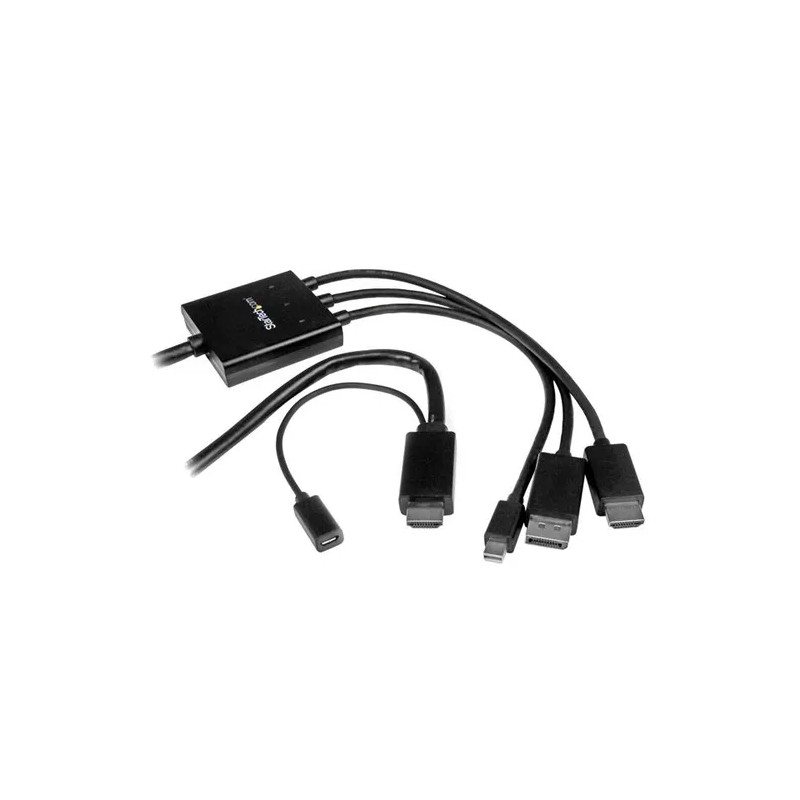 StarTech.com Cable Conversor HDMI, DisplayPort o Mini DisplayPort a HDMI de 2m - Adaptador DP y Mini DP - Adaptador de vídeo - H