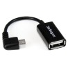 StarTech.com Cable Adaptador Micro USB a USB OTG Acodado a la Derecha de 12cm - Macho a Hembra - Adaptador USB - USB (H) a Micro