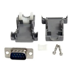 StarTech.com Assembled DB9 Male Solder D-SUB Connector w/ Plastic Backshell - Conector serie - DB-9 (M)
