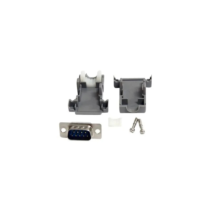 StarTech.com Assembled DB9 Male Solder D-SUB Connector w/ Plastic Backshell - Conector serie - DB-9 (M)