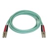 StarTech.com Aqua OM4 Duplex Multimode Fiber - 2m / 6 ft - 100 Gb - 50/125 - OM4 Fiber - LC to LC Fiber Patch Cable (450FBLCLC2)