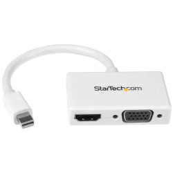 StarTech.com Adaptador Mini DP de Audio/Vídeo para Viajes - Conversor Mini DisplayPort a HDMI VGA compatible Thunderbolt - 1080p