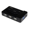 StarTech.com Adaptador Concentrador HUB Ladrón USB 6 Puertos - USB 3.0 de 2 Puertos - USB 2.0 de 4 Puertos - Puerto USB Cargador