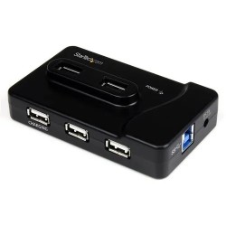 StarTech.com Adaptador Concentrador HUB Ladrón USB 6 Puertos - USB 3.0 de 2 Puertos - USB 2.0 de 4 Puertos - Puerto USB Cargador