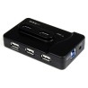 StarTech.com Adaptador Concentrador HUB Ladrón USB 6 Puertos - USB 3.0 de 2 Puertos - USB 2.0 de 4 Puertos - Puerto USB Cargador