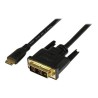 StarTech.com Adaptador Cable Conversor de 2m Mini HDMI a DVI-D para Tablet y Cámara - Cable adaptador - DVI-D macho a mini HDMI 