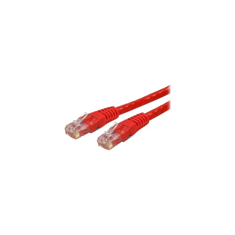 StarTech.com 3ft CAT6 Ethernet Cable, 10 Gigabit Molded RJ45 650MHz 100W PoE Patch Cord, CAT 6 10GbE UTP Network Cable with Stra