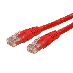 StarTech.com 3ft CAT6 Ethernet Cable, 10 Gigabit Molded RJ45 650MHz 100W PoE Patch Cord, CAT 6 10GbE UTP Network Cable with Stra