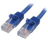 StarTech.com - Cable de Red de 0,5m Azul Cat5e Ethernet RJ45 sin Enganches - Latiguillo Snagless - Cable de interconexión - RJ-4