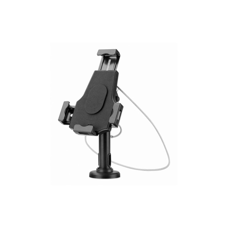 Soporte Para Tablet Manhattan, 7.9 Hasta 10.5 Pulgadas, Con Cerradura Escritorio y De Montaje en Pared, Negro