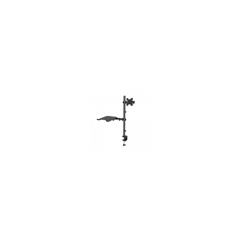 Soporte para Escritorio Manhattan 462136 Combinado con Brazo para Monitor y Soporte para Laptop 13 Pulgadas a 32 Pulgadas Hasta 