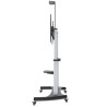 Soporte Móvil Manhattan para Pantalla 60 Hasta 100 Pulgadas Hasta 100Kg Plata