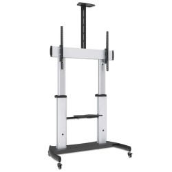 Soporte Móvil Manhattan para Pantalla 60 Hasta 100 Pulgadas Hasta 100Kg Plata