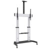 Soporte Móvil Manhattan para Pantalla 60 Hasta 100 Pulgadas Hasta 100Kg Plata