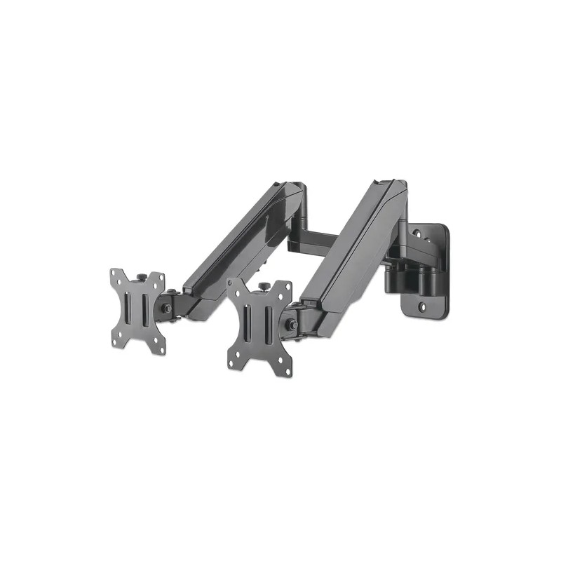 Soporte Monitor Manhattan Universal Pared para 2 Monitores 17" a 32" Pistón Hasta 8 Kg