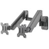 Soporte Monitor Manhattan Universal Pared para 2 Monitores 17" a 32" Pistón Hasta 8 Kg